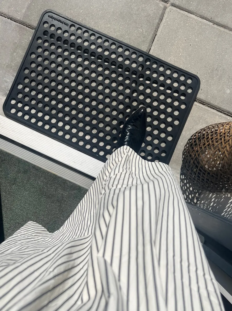 Dot Gummi Dørmåtte, Black, 40x60 cm