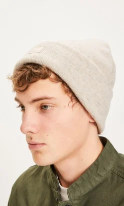 Double Layer Rib Beanie, Nature Melange, One size