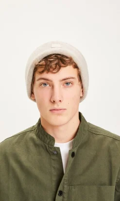 Double Layer Rib Beanie, Nature Melange, One size