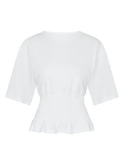 Dray Boxy Smock T-shirt, White, 36