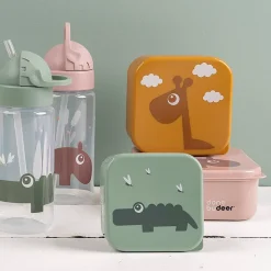 Drikkedunk M. Sugerør, Croco, Grøn, 350 ml