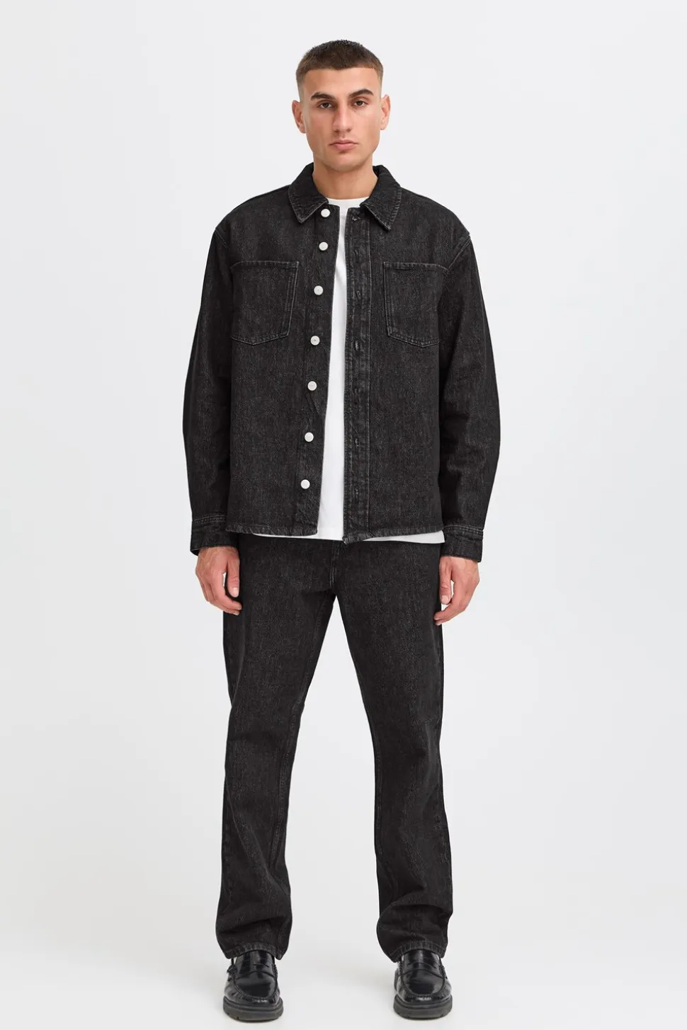 Drip Overshirt, Black Denim, L