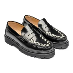 Duncan Loafers, Black/White Polido, 46