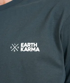 Earth Karma Brushed T-shirt, Stone Green, XXL