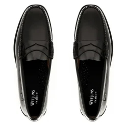 Easy Weejuns Penny Loafers, Black Leather, 41