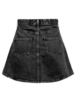 Eden A-nederdel, Washed Black, XL