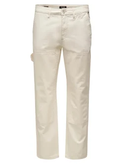 Edge Loose Workwear Bukser, Ecru, W32/L34