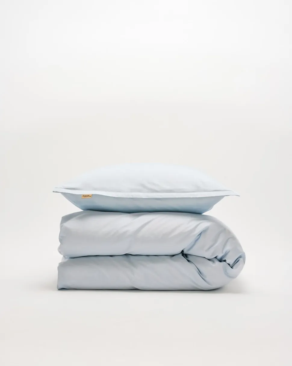 Egyptisk Bomuldssengetøj, Skye Blue, 140x200 cm