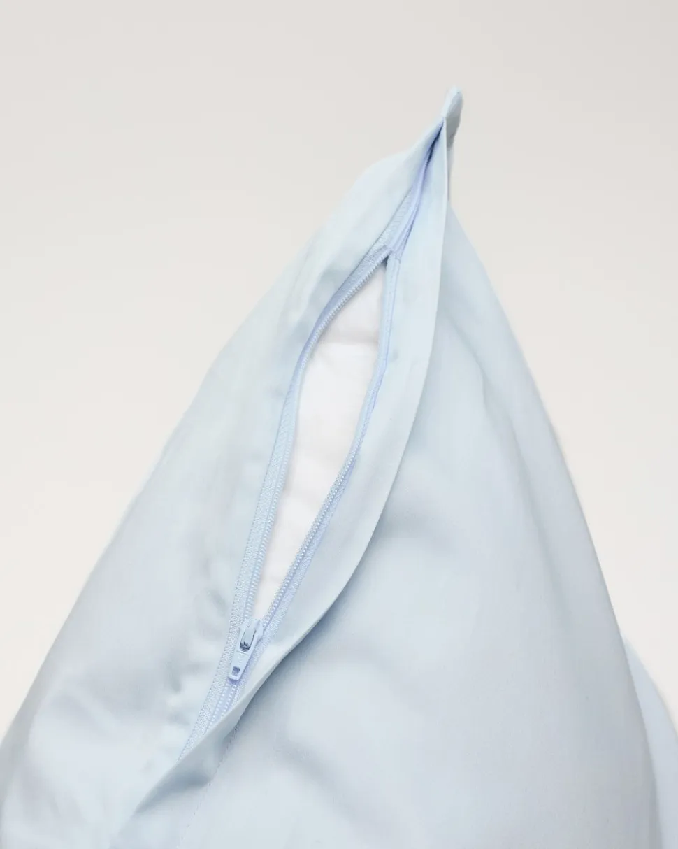 Egyptisk Bomuldssengetøj, Skye Blue, 140x200 cm