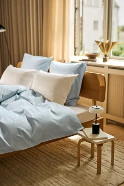 Egyptisk Bomuldssengetøj, Skye Blue, 140x200 cm