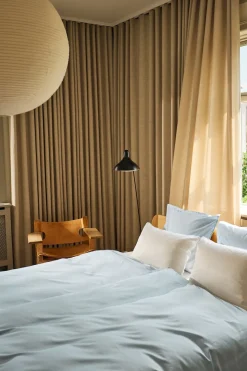 Egyptisk Bomuldssengetøj, Skye Blue, 140x200 cm