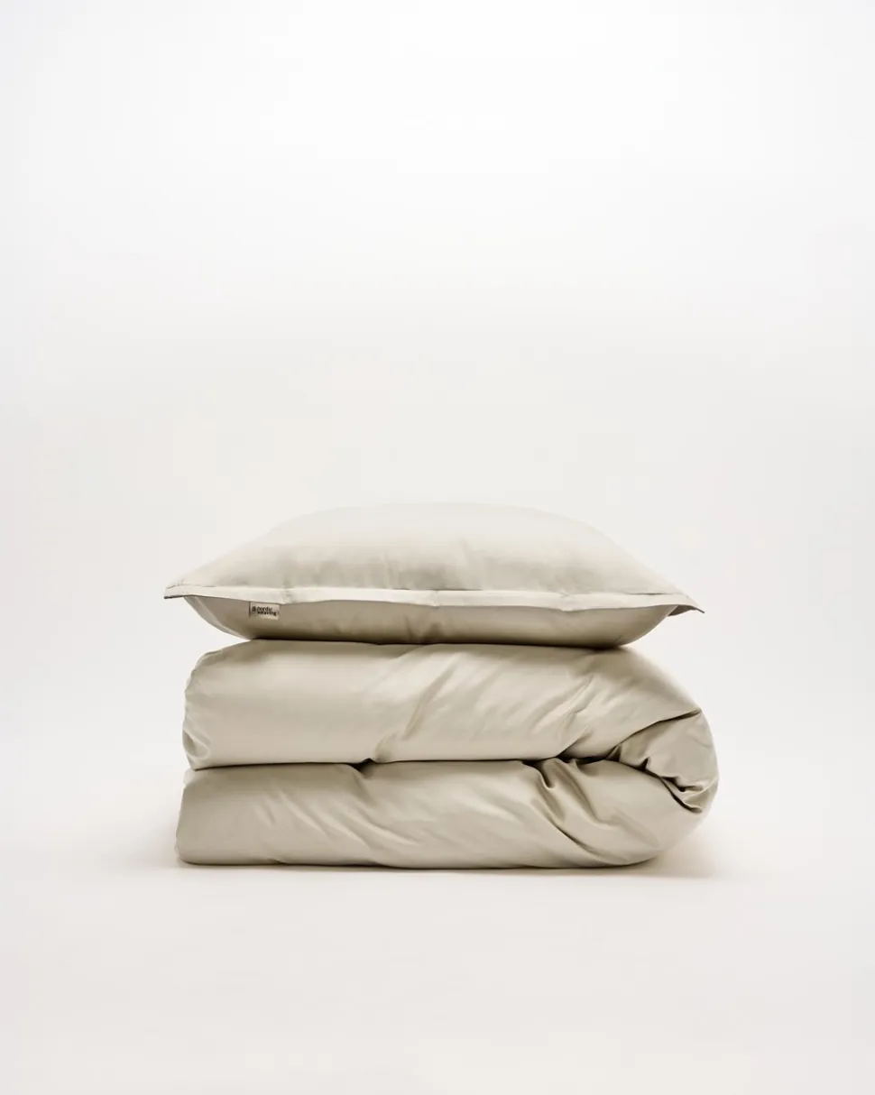 Egyptisk Bomuldssengetøj, Sand, 140x200 cm