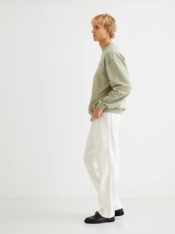 Eik Linen Bukser, Off White, XL