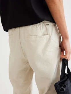 Eik Linen Bukser, Sand, L