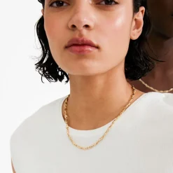 Eliyah Halskæde, Gold Plated, 38+15 cm