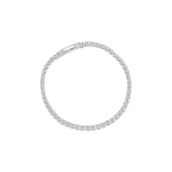 Ellera Grande Armbånd, Sølv/Hvid, 16 cm