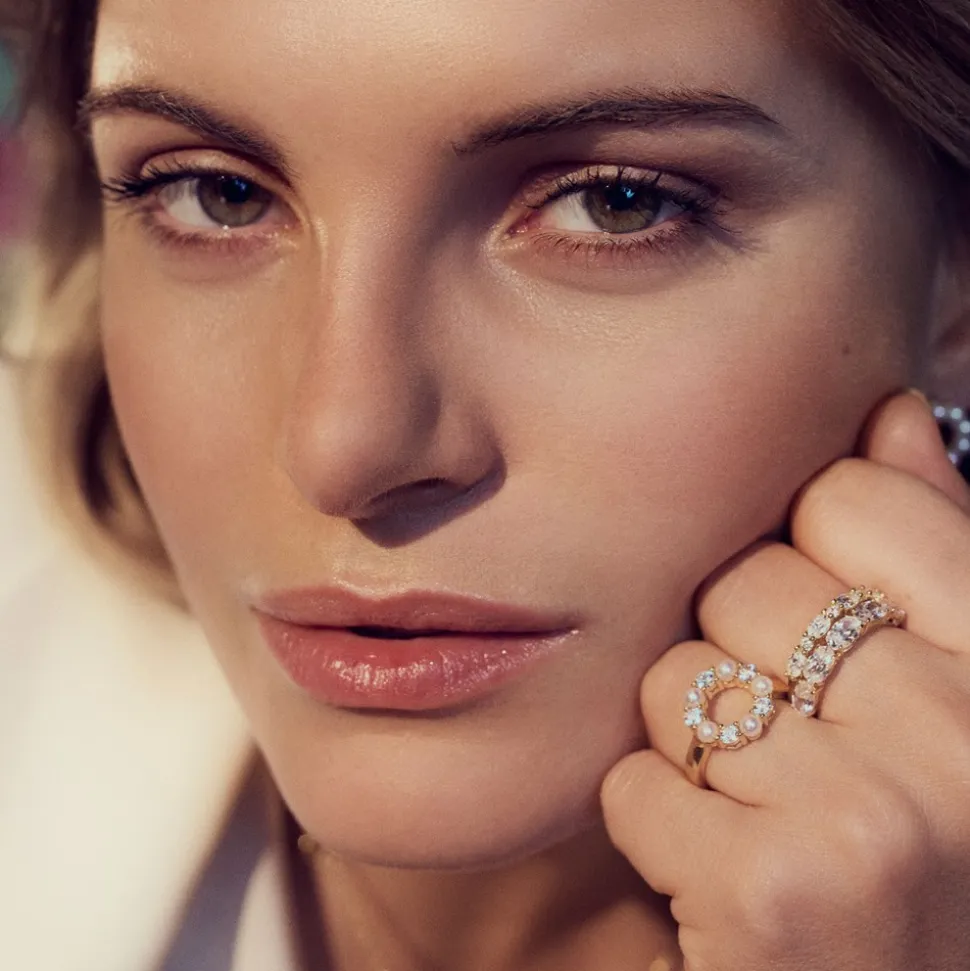 Ellera Ovale Ring, Gold Plated, 52