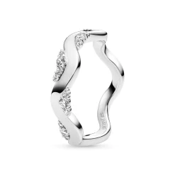 Ellera Waves Altro Ring, Silver, 58