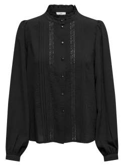 Ellis Lace Bluse, Black, 38