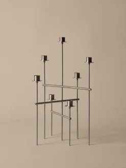 Elysia Candelabra Lysestage, Brushed Stainless Steel