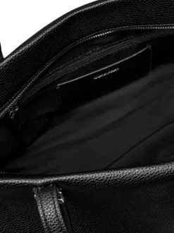 Emblem Pebble Shopper, Black