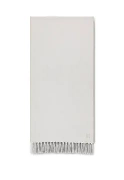 Emblem 2-Tone Fringe Halstørklæde, Lily White/Chateau