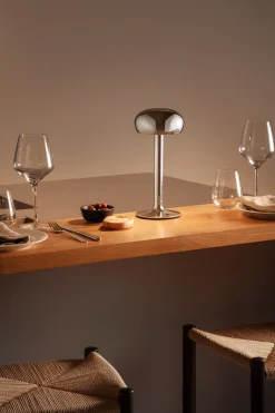 Emendo LED Batteri Bordlampe, Chrome