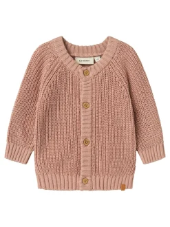 Emlen Knit Cardigan, Misty Rose, 80 cm