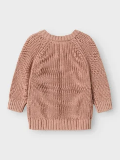 Emlen Knit Cardigan, Misty Rose, 80 cm
