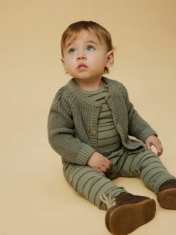 Emlen Knit Cardigan, Overland Trek, 74 cm