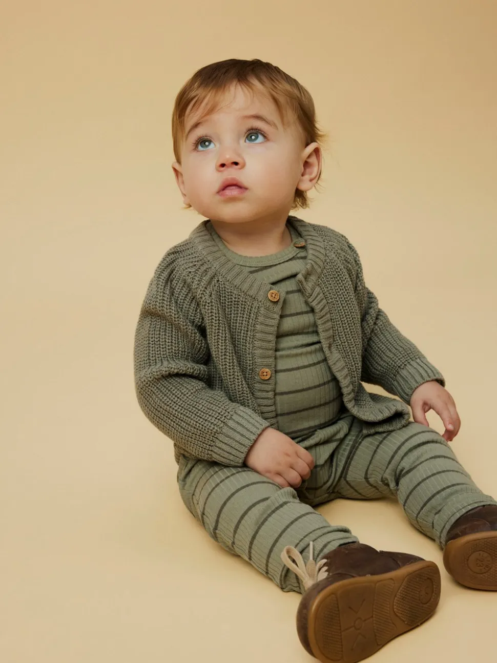 Emlen Knit Cardigan, Overland Trek, 74 cm