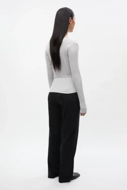 Enally Bluse, Light Grey Mel, M