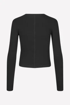 Enally Langærmet Short T-shirt, Black, S