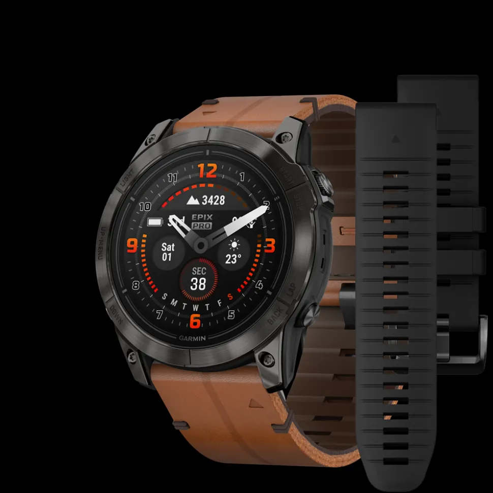 Epix Pro (Gen 2) 010-02804-30 Sapphire Edition Smartwatch, Chestnut, 51 mm