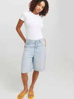 Erin Baggy Shorts, Light Blue Denim, XS