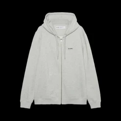 Essential Logo Zip Hættetrøje, Grey, M