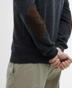 Essential Patch Crew Striktrøje, Charcoal, L