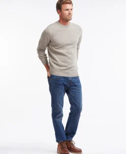 Essential Patch Crew Striktrøje, Stone, XL