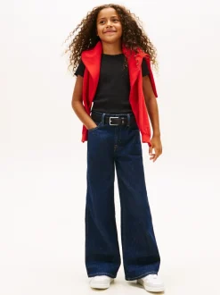 Essential Rib T-shirt, Black, 164 cm