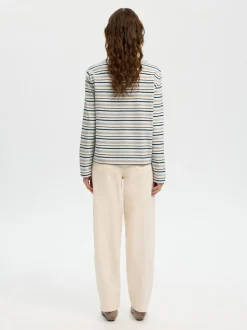 Essential Striped Boxy T-shirt, Cashmere Blue, M