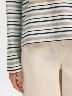 Essential Striped Boxy T-shirt, Cashmere Blue, M