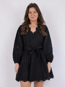 Esta C Poplin Kjole, Black, 36