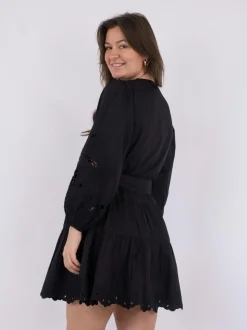 Esta C Poplin Kjole, Black, 36