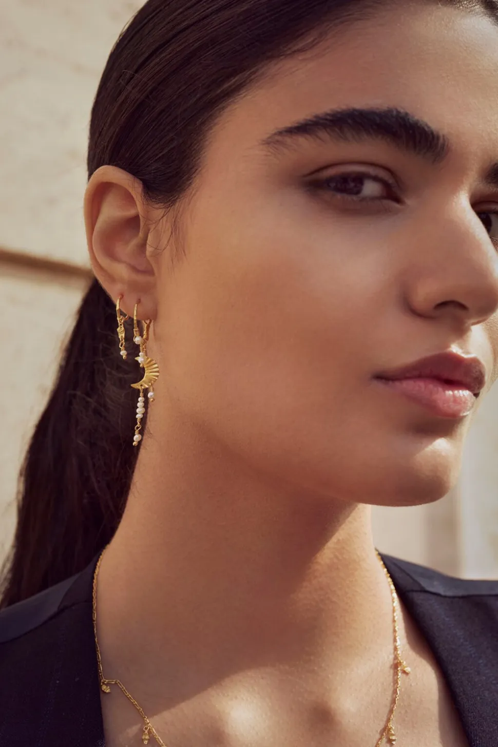 Esta Øreringe, Gold Plated/Pearl