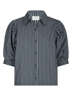 Etta Stripe Skjorte, Navy, 40