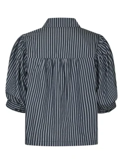 Etta Stripe Skjorte, Navy, 40