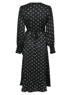 Eva Retro Dot Kjole, Black, 34