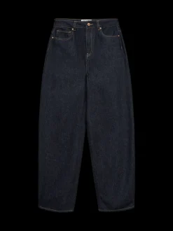 Eveline Barrel Jeans, Dark Blue Denim, W33/L32