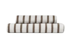 Everyday Stripe Håndklæde, Beige, 70x140 cm