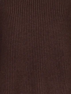 Fanning Solid Striktrøje, Chocolate Brown, 40